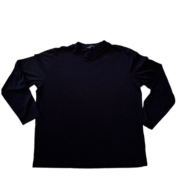 Robert Barakett The High Crew Long Sleeve 100% Cotton T-Shirt Black XXL RB82247 - Picture 3 of 10